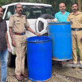 കണ്ണാടിപ്പൊയിലില്‍ കുന്നിക്കൂട്ടം മലയിലെ വന്‍ വ്യാജവാറ്റ് കേന്ദ്രം തകര്‍ത്തു