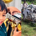 വയനാട്  സ്വദേശികൾ സഞ്ചരിച്ച കാർ ടോറസ് ലോറിയുമായി ഇടിച്ചുണ്ടായ അപകടത്തിൽ മൂന്ന് വയസുകാരനും മരിച്ചു ;  മരണം മൂന്നായി