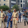 തദ്ദേശ തിരഞ്ഞെടുപ്പ്: തലശ്ശേരിയിലും കൂത്തുപറമ്പിലും റൂട്ട് മാർച്ച്
