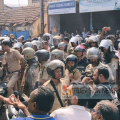 തീരദേശ ഹൈവേ ; തലശേരിയിൽ സംഘർഷാവസ്ഥ, കടകളടച്ച് തെരുവിലിറങ്ങി വ്യാപാരികൾ