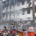 തലശേരി ജനറലാശുപത്രി കോമ്പൗണ്ടിൽ  മാലിന്യങ്ങൾ തീയിട്ടു ; രാവിലെ  മീൻ മാർക്കറ്റിലെത്തിയ പലർക്കും ദേഹാസാസ്ഥ്യം