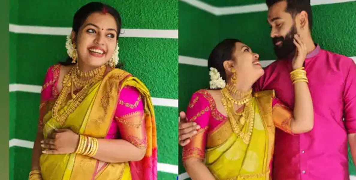 ഏഴാം മാസത്തിലെ സീമന്ത ചടങ്ങ് ആഘോഷമാക്കി മൃദുലയും യുവയും