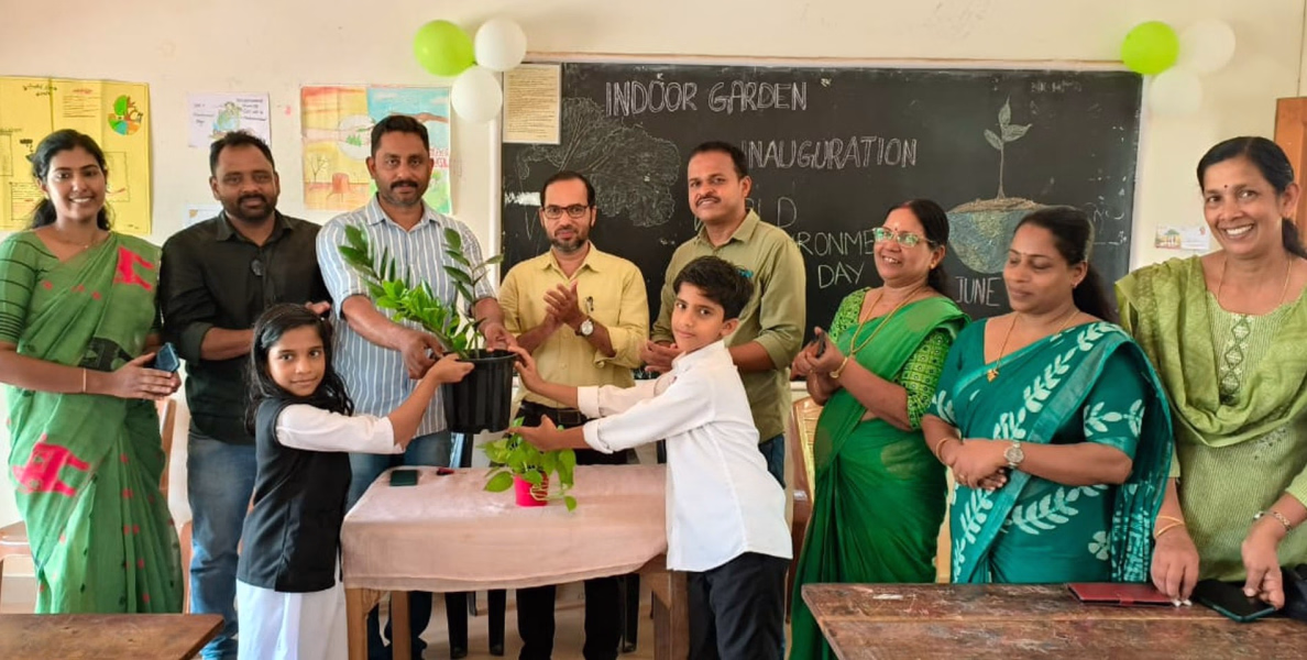 #environmentday | ക്ലാസ് റൂം പുന്തോട്ടമൊരുക്കി പരിസ്ഥിതി ദിനാഘോഷം
