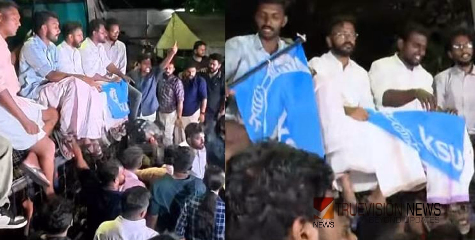  അമിത് ഷായുടെ കോലം കത്തിച്ചു,  ട്രെയിൻ തടഞ്ഞു; കോൺഗ്രസ് നേതാക്കൾക്കെതിരായ ഡൽഹി പൊലീസ് നടപടിയിൽ സംസ്ഥാനത്ത് യൂത്ത് കോൺഗ്രസ്, കെ എസ് യു പ്രതിഷേധം